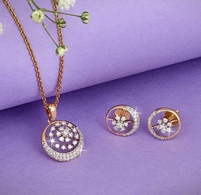 Diamond Pendant Set