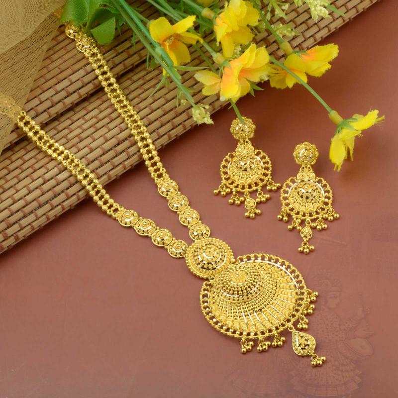 Gold Necklace Set WHPS288580 Waman Hari Pethe Sons