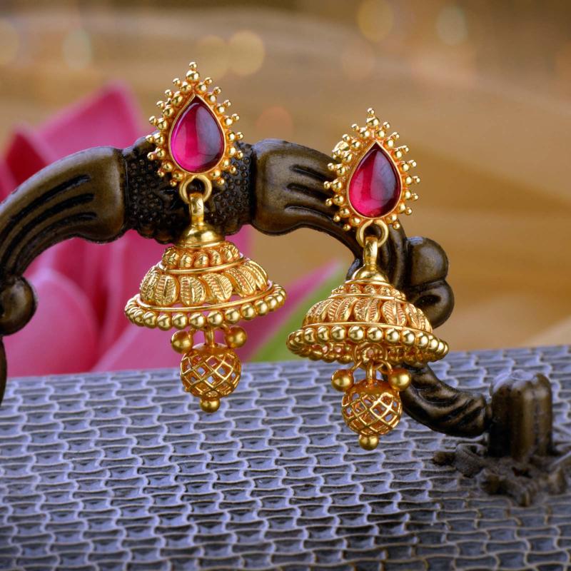 Gold Earrings - WHPS3273 | Waman Hari Pethe Sons