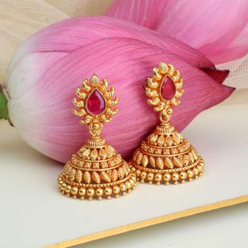 Gold Earrings Jhumka Design