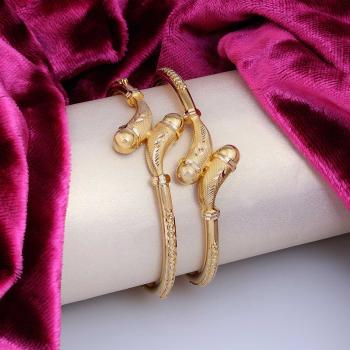 11 Grams Simple Kada Bangles from PSJ  South India Jewels  Gold bangles  design Simple gold bangle Gold earrings designs